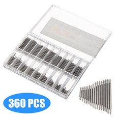Shellhard 360pcs 시계 밴드 스프링 바 8 25mm 스테인레스 스틸 시계 스프링 바 도구 스트랩 링크 핀 수리 도구 키트|수리 도구 & 키트|
