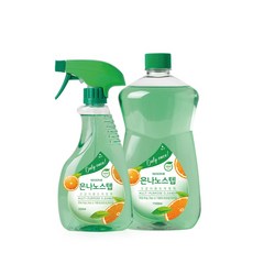 은나노스텝 시즌3 친환경 세정제 본품 550ml 1개 + 리필 1100ml 1개, 1.65L 나노스텝 시즌3 친환경 세정제 본품 550ml 1개 + 리필 1100ml 1개
