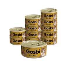 고스비 어덜트 프레스코 고양이 캔 참치 앤 연어, 생선, 70g, 3세트