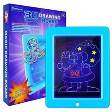 [아마존베스트]Chomunce Kids 3D Drawing Board Magic Pad with Light Up Glow LED Draw Sketch Tablet fo, Colorful_One Size, Colorful, 상세 설명 참조0