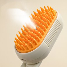 반려동물 전동스팀빗 마사지기 애견세정용품, 카키색