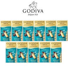 Godiva 시그니처 씨솔트 다크 초콜릿 미니 초코바 8개입 90g 12팩, 12개