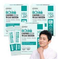 [레몬맛] GNM 마그네슘 다이렉트 부스터 비타민B 30포 x 3박스 / 산화마그네슘 쌀마그네슘 이지멜팅 분말, 60g, 3개