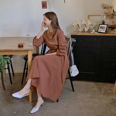 핫핑 L-861 플레어롱원피스
