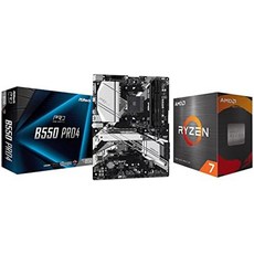 ASRock AMD Ryzen 7 5700X 8코어 3.4GHz 잠금 해제 데스크탑 프로세서 및 64GB Kingston Technology Fury Beast DDR4 메모리를, 기본 - 5700x