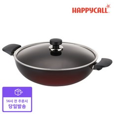 [해피콜] [빠른배송] 티타늄 비바 IH 파티웍 32cm+유리뚜껑, 1세트