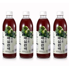 다온매실원액 무농약 3년숙성 황매실 900ml 4개병 (총4병) 3개 구매시 1병 무료