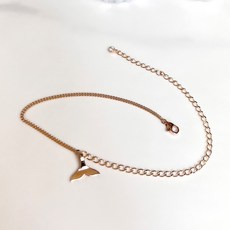 고래꼬리발찌18k