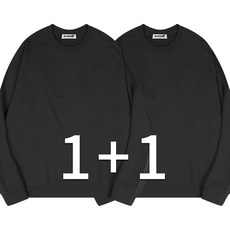 지스캇 1+1 쭈리 맨투맨 남여공용 세미오버핏 맨투맨 티셔츠