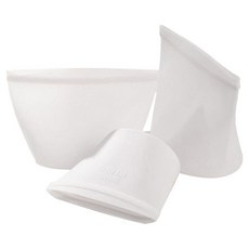 Tiger Pavilion 다용도 실리콘 지퍼백 3종 세트 500ml + 1000ml 1500ml, 1개, 화이트