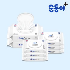 순둥이 살균티슈 캡형 60매 2팩+휴대캡형 20매 6팩(2ST+6cS휴) 어린이용품전용