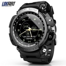 LOKMAT 스마트 워치 MK28 피트니스 Smartwatch 스포츠 트랙 스톱워치 IP68 방수 블루투스 메시지 알림 안드, 02 Black Smart Watch