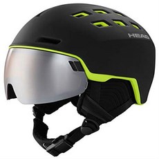 HEAD 323409 Ski Snowboard Helmet Radar with Visor Black x Lime XL / XXL