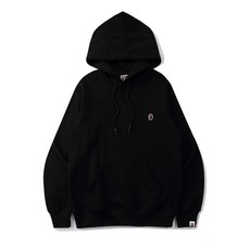 베이직 로고 BAPE 긴팔 후드 티셔츠