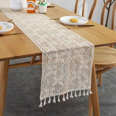 테이블 매트 러너 목가적 인 의 크로 셰 뜨개질 뜨다 중공 천으로 레이스 스티치 확대 술 Boho 장식 홈 251EA7, 02 A