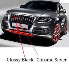 S3 S4 S5 S6 S7 S8 RS3 RS4 RS5 RS6 RS7 RS8 RSQ3 RSQ5 RSQ7 TTRS 그릴 엠블렘 자동차 스타일링 로고 스티커 아우디 벌집 배지|차량용, 1개, Glossy Black, SQ7