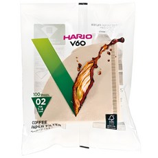 하리오 종이필터 여과지 브라운 VCF-02-100M, 100개, 1세트