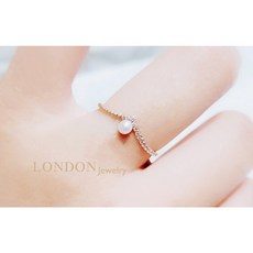 미니진주반지14k