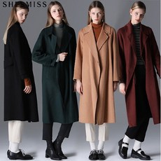 [쉬즈미스] 세미오버핏 캐시미어울소재 핸드메이드 롱코트