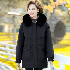마마파 기모에 도톰한 50대 중장년 겨울 패딩 아우터 중년 여성 패딩 겨울a69212