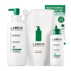 라보에이치 탈모샴푸 약산성 대용량 두피 비건 400ml&400ml리필&180ml, 라보에이치 탈모샴푸 약산성 대용량 두피 비건 400ml, 1개, 400ml