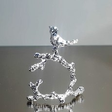 웨딩포 냅킨링 냅킨홀더 메탈 내츄럴 버드 실버 Napkin Ring Metal Silver Natural Bird, 1세트, 1개