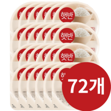 햇반 백미밥, 72개, 205g