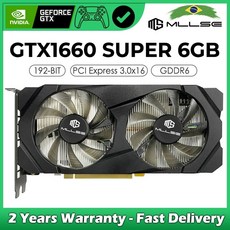 그래픽카드 mllse 게임용 geforce gtx 1660 super 1660 ti 6gb gddr6 192 비트 pci-e 3.0×16 울트라 게임용 비디오 placa de, 없음