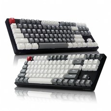 ABKO 프리미엄 유선 기계식 미니키보드 광축클릭 USB 카일스위치 동시키입력 멀티미디어 생활방수, V2 광축클릭, 실버화이트