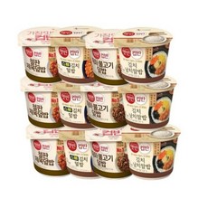 햇반컵반 컵밥세트 4종 12개 (철판제육3+스팸김치3+직화불고기3+김치날치알3)