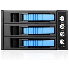 [해외직구]i-Star BPU-230HD-BLUE 2X 5.25 ~ 3X 3.5 2.5 12Gb s HDD SSD 핫스왑 랙, One Color_One Size