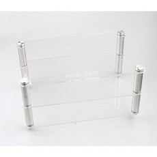 투명 오디오랙 2단 탁상 진열 24X16X12 5 진열대 아크릴보드랙 엠프, 투명하다.