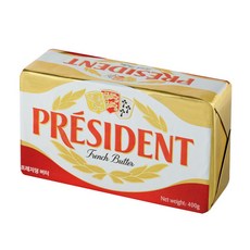 프랑스 프레지덩 무염 버터 400g PRESIDENT 버터 안심포장, 1개
