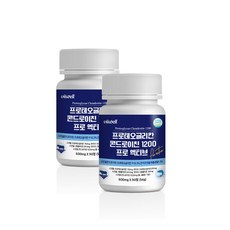 소연골 콘드로이친 고함량 프로테오글리칸 1200 90정 2병 연어코 연골 2형 콜라겐 보스웰리아 추출 분말 정, 프로테오글리칸 콘드로이친 1200 90정 2병, 2개