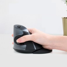 COMS DX756 버티컬 마우스 무선 손목보호 VDT증후군예방, 회색