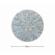 자개식탁매트 수제 테이블 고급 플레이트 원형 집들이, 플랫 라이트 럭셔리 블루 쉘