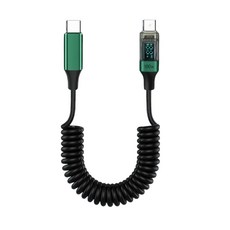 사무실 여행 차량용 디스플레이가 접이식 B C PD100W 고속 충전 케이블, 02 Green, 1개