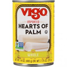 Vigo Foods 통조림 홀 하트 오브 팜 400g 2캔, 2개