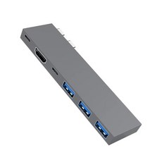 USB C 도킹 스테이션 6-in-1 C타입 허브 HDMI 호환 PD100W USB C 노트북 태블릿용 3 USB 멀티 포트 어, 01 CHINA, 1개