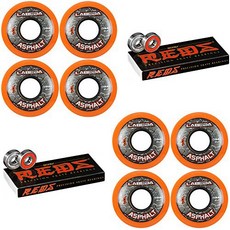 Labeda Asphalt Inline Roller Hockey Wheels 59mm Orange 85A 8-Pack Bones Reds Labeda 아스팔트 인라인 롤러 하키 휠, 1