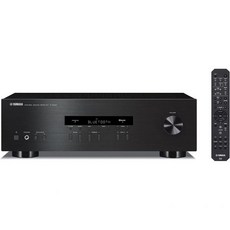 블루투스 연결이 내장된 Yamaha R S202 스테레오 수신기 8옴에서 채널당 최대 100W RCA In 4x Out 1x 전면 패널 1/4 헤드폰 출력 블랙 갱신