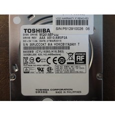 Toshiba MQ01ABF032 (HDKCB17A2A01 T) AAA AB10/AM0P2A 320gb 2.5 Sata HDD 하드디스크[세금포함] [정품] 컴퓨터 노트북 데스크탑 - mq01abf032