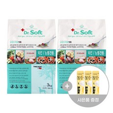 더독 닥터소프트 치킨 (노령견용) 3kg x2개 + 계란찜 15g 3개 증정