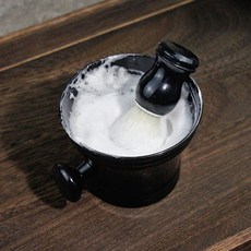 쉐이빙품 그릇 이발소 미용실 면도 쉐이빙볼 수염거품컵, 상품선택, 블랙, 1개