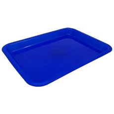 百貨King 500塑膠長方盤，49.5x34x3公分，台灣製, 49.5 x 34 x 3cm, 藍色, 3個