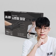 나튜버 차도남닥터준 두꺼운 질긴 니트릴 위생장갑 블랙 대형 100매, 1개
