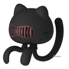유모차선풍기 핸디 휴대용 탁상 고양이 유아 아기 목걸이 문어발uvw116, SPRd_블랙 1개, 1개