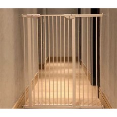 펀칭 없는 고양이 강아지 울타리 개 어린이 안전 펜스, 적용 가능한 문 폭 97-103 높이80cm, 1개