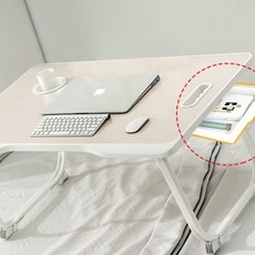 심플한 좌식테이블 노트북거치 미니사이즈 침대책상, 다용도테이블오크