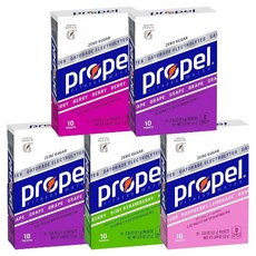 프로펠 Propel 전해질 파우더 비타민 함유 4종 스틱 10개입 5팩, 25g, 1세트 - procetpoe